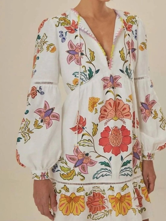 FARM Rio Dresses & Skirts - FARM Rio Floral Insects Mini Dress S